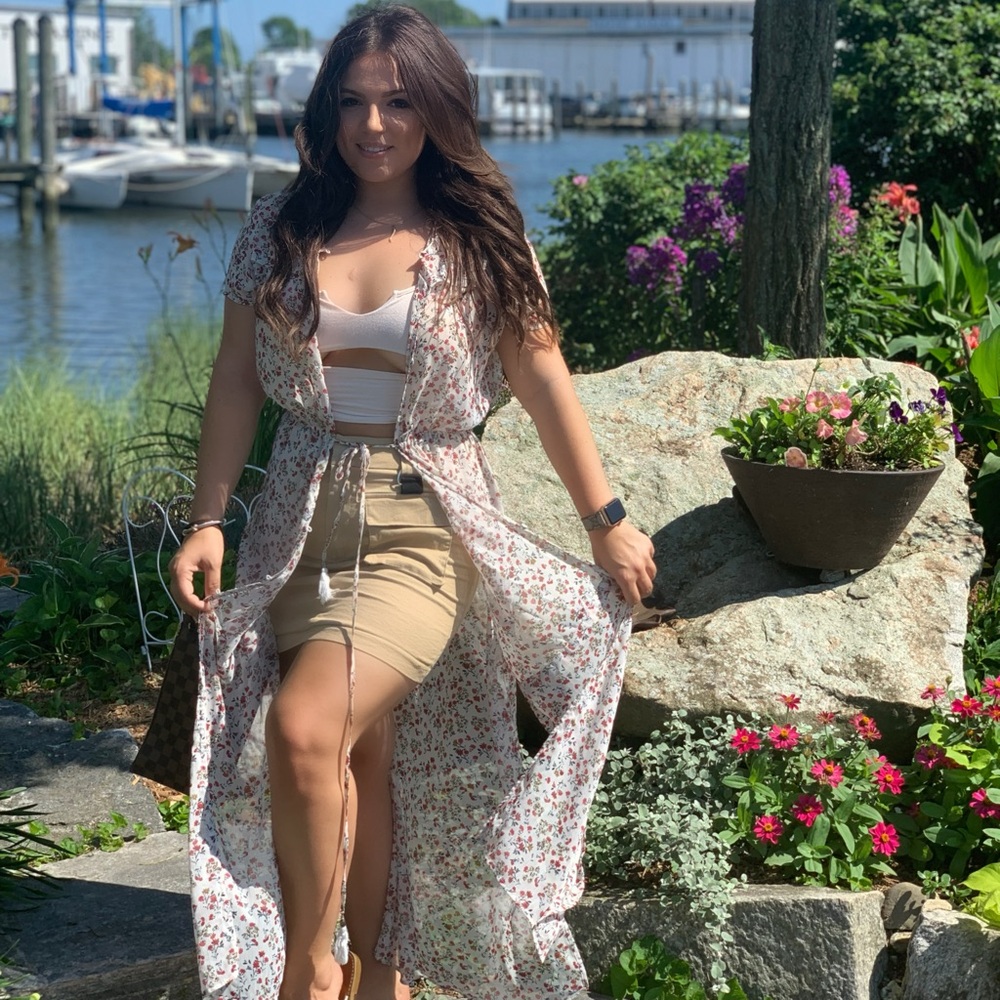 Floral Kimono over lay dress